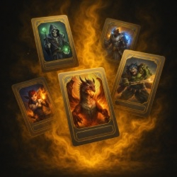 Menu Icon showing trading cards